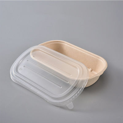 Tableware багассы 850ml 1000ml контейнер микроволны Biodegradable жиронепроницаемый с крышкой