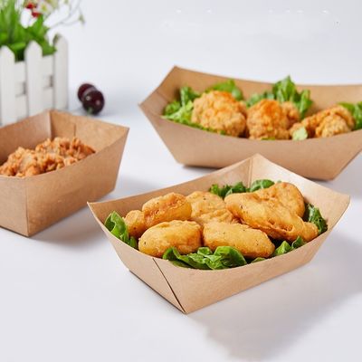 Подносы закуски Frie шлюпки Tableware 0.25LB 25# Biodegradable устранимые