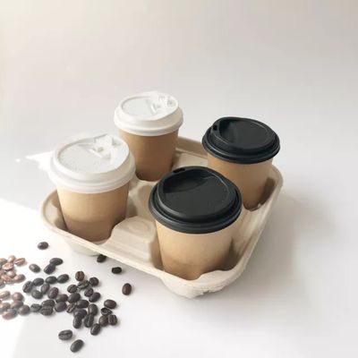 Пластиковый свободный Biodegradable Tableware 2 багассы 4 чашки 28g принимает вне несущую бумажного стаканчика