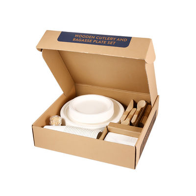 Столовый прибор плит Eco устойчивый Compostable устранимый устранимый принимает вне пищевые контейнеры