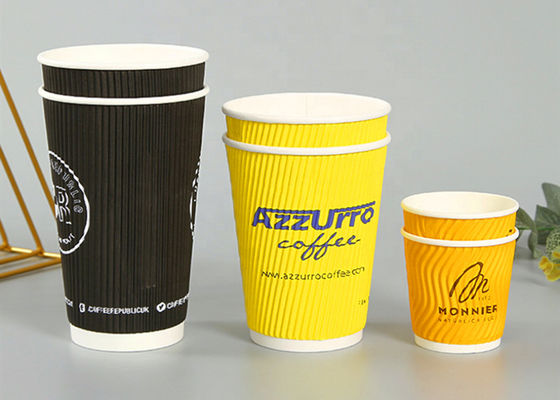 стены пульсации 20oz 24oz бумажные стаканчики Biodegradable устранимые чашки напитка 8 Oz бумажные горячие