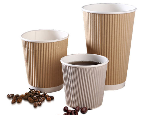 стены пульсации 20oz 24oz бумажные стаканчики Biodegradable устранимые чашки напитка 8 Oz бумажные горячие