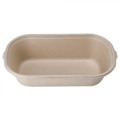 Tableware багассы 850ml 1000ml контейнер микроволны Biodegradable жиронепроницаемый с крышкой
