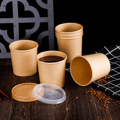 16OZ 26oz Kraft принимают прочь Eco дружелюбные устранимые пищевые контейнеры Biodegradable чашки супа