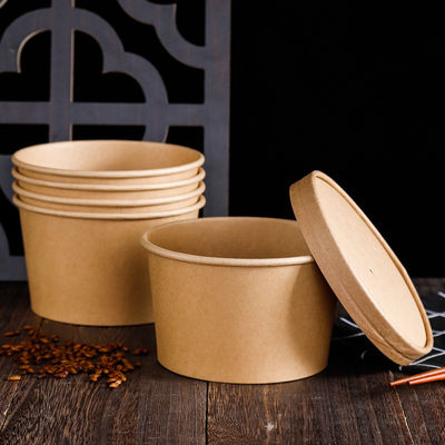 16OZ 26oz Kraft принимают прочь Eco дружелюбные устранимые пищевые контейнеры Biodegradable чашки супа