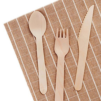 нож и ложка вилки столового прибора 150mm Biodegradable березы 140mm устранимые деревянные деревянные