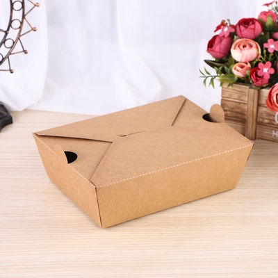 Biodegradable упаковка еды кладет бумагу в коробку Kraft коробки для завтрака бенто Takeway