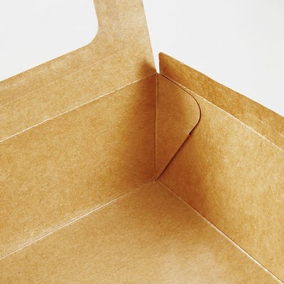 Коробка упаковки еды Tableware салата 337gsm Biodegradable устранимая с окном