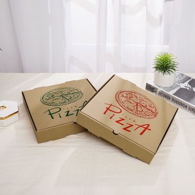 Biodegradable устранимой коробка пиццы картона Tableware 9 10 12inch напечатанная таможней