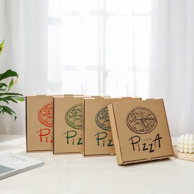Biodegradable устранимой коробка пиццы картона Tableware 9 10 12inch напечатанная таможней