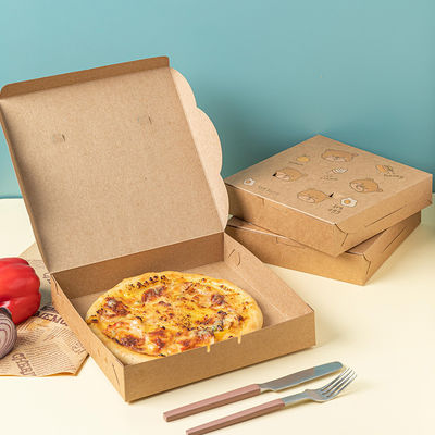 Biodegradable устранимой коробка пиццы картона Tableware 9 10 12inch напечатанная таможней