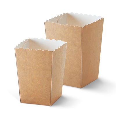 Попкорна Tableware наггетов CMYK коробка Biodegradable устранимого открытого верхнего упаковывая