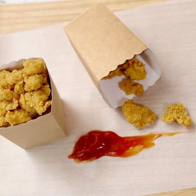 Попкорна Tableware наггетов CMYK коробка Biodegradable устранимого открытого верхнего упаковывая