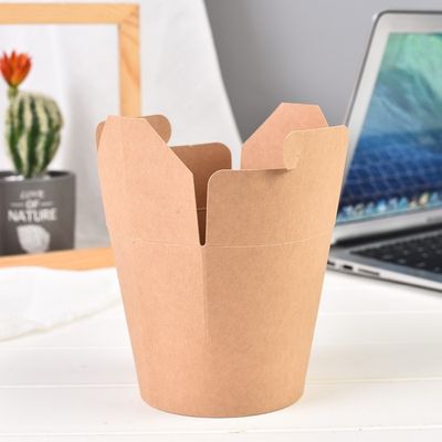 коробка лапши Tableware 8oz 12oz складного круга 250ml Biodegradable устранимая бумажная
