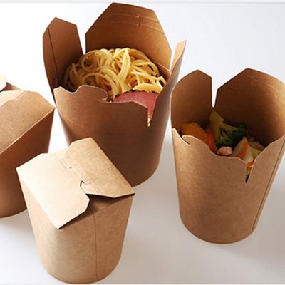 коробка лапши Tableware 8oz 12oz складного круга 250ml Biodegradable устранимая бумажная