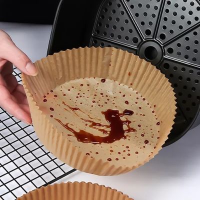 Выпечка пергаментной бумаги 20cm Fryer воздуха доказательства масла покрытая силиконом круглая устранимая