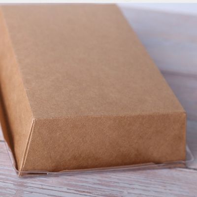 пищевые контейнеры коробки 300gsm еды суш подноса 500ml 600ml Kraft бумажные устранимые с крышками