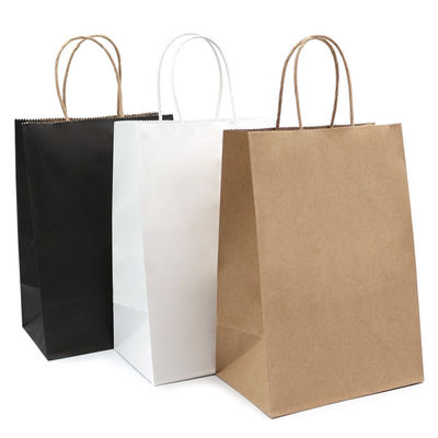 Сумка подарка Tableware 130g 135g Kraft Biodegradable устранимая белая с ручками