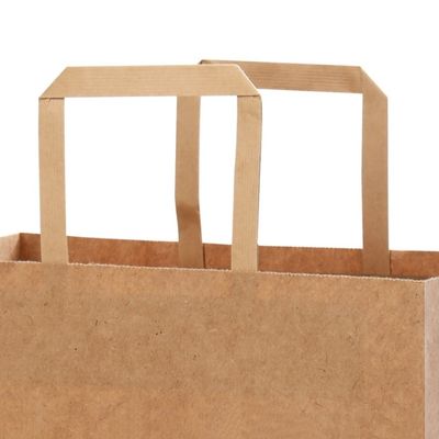 бумажные мешки Брауна Tableware 250gsm 300gsm Biodegradable устранимые с ручками