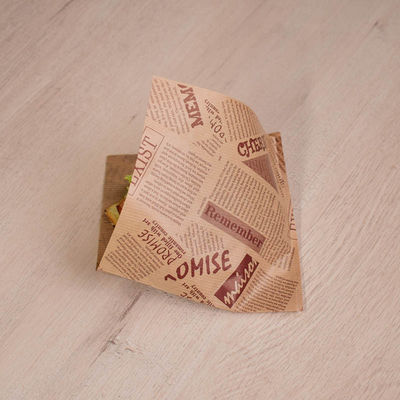 сэндвич бумаги сумки 45gsm 13x13cm жиронепроницаемый двойной открытый кладет карман в мешки обруча бургера