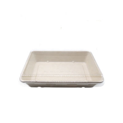 поднос суш Tableware багассы фаст-фуда Dinnerware 11g Biodegradable с крышкой любимца