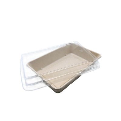 поднос суш Tableware багассы фаст-фуда Dinnerware 11g Biodegradable с крышкой любимца