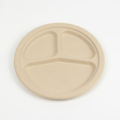 Плита способная к возрождению Pfas Tableware багассы 8in 10in Biodegradable свободное принимает вне контейнеры