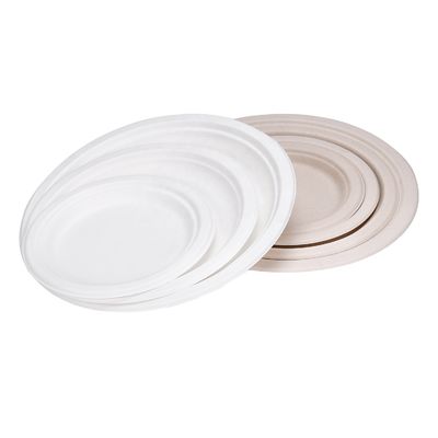 Плита способная к возрождению Pfas Tableware багассы 8in 10in Biodegradable свободное принимает вне контейнеры