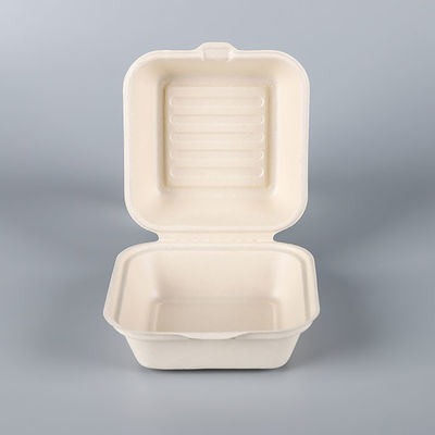 Нетоксическая Biodegradable раковина пульпы Tableware багассы 21g коробка бургера багассы 6 дюймов