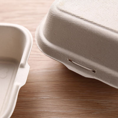 Нетоксическая Biodegradable раковина пульпы Tableware багассы 21g коробка бургера багассы 6 дюймов