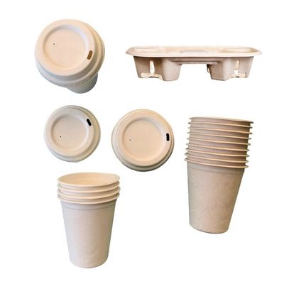 Кофейные чашки Tableware 8oz багассы Pfas молока свободные Biodegradable устранимые на вынос