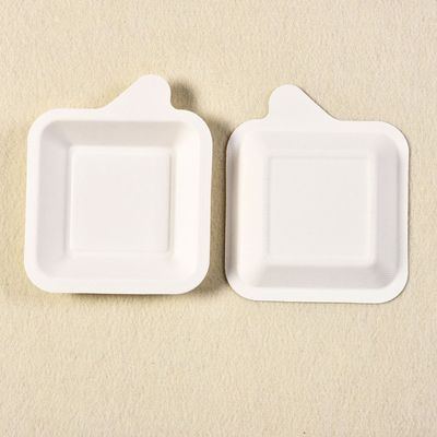 поднос еды десерта пульпы бумаги Tableware багассы мини сахарного тростника 7g Biodegradable для партии