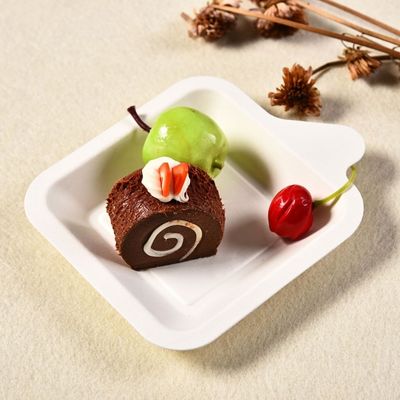поднос еды десерта пульпы бумаги Tableware багассы мини сахарного тростника 7g Biodegradable для партии