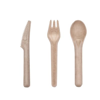 Вилки и ложки столового прибора 141.7mm Eco Biodegradable багассы дружелюбные устранимые Compostable