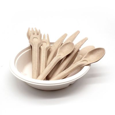 Вилки и ложки столового прибора 141.7mm Eco Biodegradable багассы дружелюбные устранимые Compostable