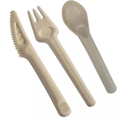 Вилки и ложки столового прибора 141.7mm Eco Biodegradable багассы дружелюбные устранимые Compostable