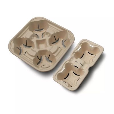 Пластиковый свободный Biodegradable Tableware 2 багассы 4 чашки 28g принимает вне несущую бумажного стаканчика
