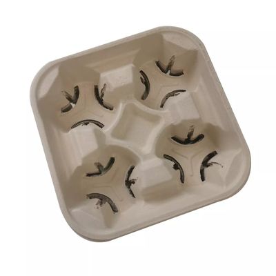 Пластиковый свободный Biodegradable Tableware 2 багассы 4 чашки 28g принимает вне несущую бумажного стаканчика