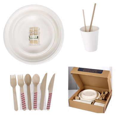 Столовый прибор плит Eco устойчивый Compostable устранимый устранимый принимает вне пищевые контейнеры