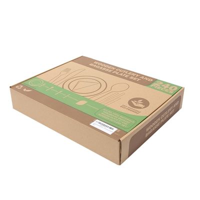 Набор Tableware гостиницы Tableware партии пляжа 40 человек располагаясь лагерем Compostable