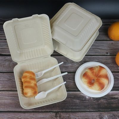 плиты на вынос дня рождения раковины багассы микроволны контейнеров 800ml безопасного устранимые