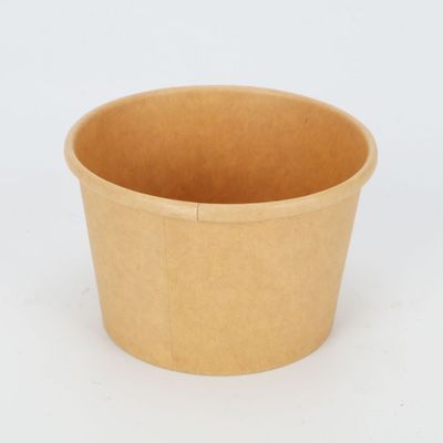 PLA покрывая плошку для супа 16oz 24oz Kraft устранимых Biodegradable контейнеров взятия вне бумажную