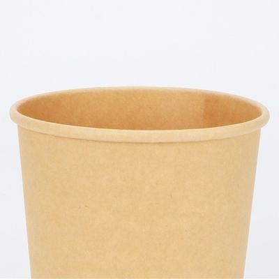 PLA покрывая плошку для супа 16oz 24oz Kraft устранимых Biodegradable контейнеров взятия вне бумажную