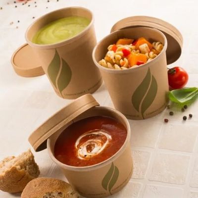 Покрытые PE супа бумажного стаканчика 8oz 12oz шары партии устранимого служа бумажные для горячей холодной еды