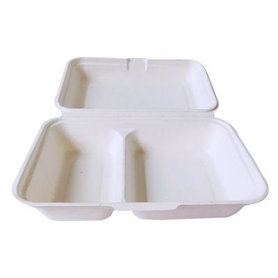 коробка бенто обеда пульпы багассы Tableware партии Dinnerware 600ml 1000ml Compostable