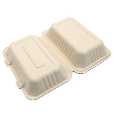 коробка бенто обеда пульпы багассы Tableware партии Dinnerware 600ml 1000ml Compostable