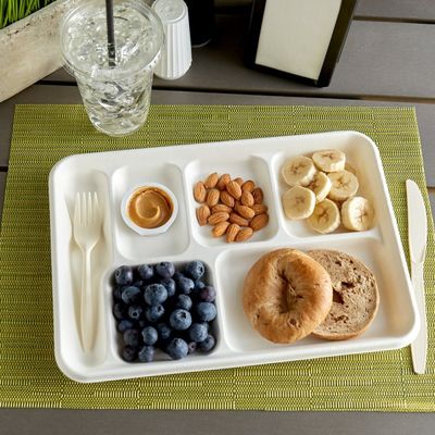 Поднос рождества безвредной Compostable багассы сахарного тростника Tableware партии устранимый
