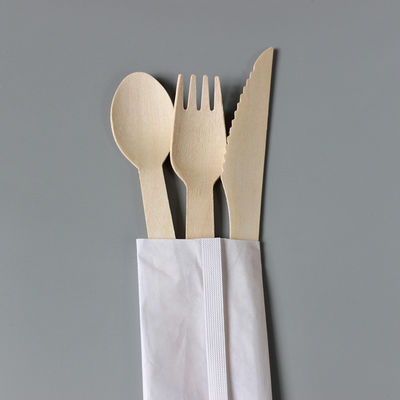 столовый прибор официальныйа обед 140mm устранимый деревянный установил Biodegradable ножи и ложки вилок