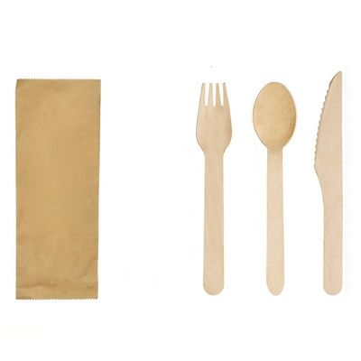 столовый прибор официальныйа обед 140mm устранимый деревянный установил Biodegradable ножи и ложки вилок