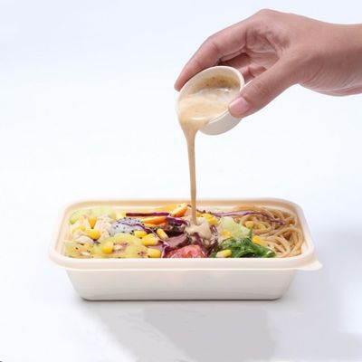 Устранимые чашки части соуса приправой Tableware майцены 4OZ с крышками
